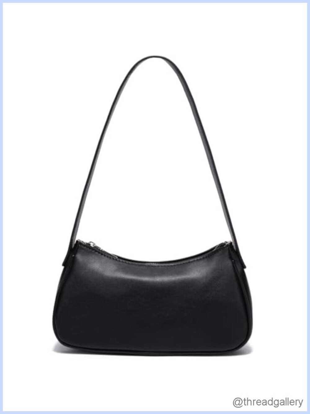 Small Vegan Leather Shoulder Bag Mini Purse Crescent Crossbody